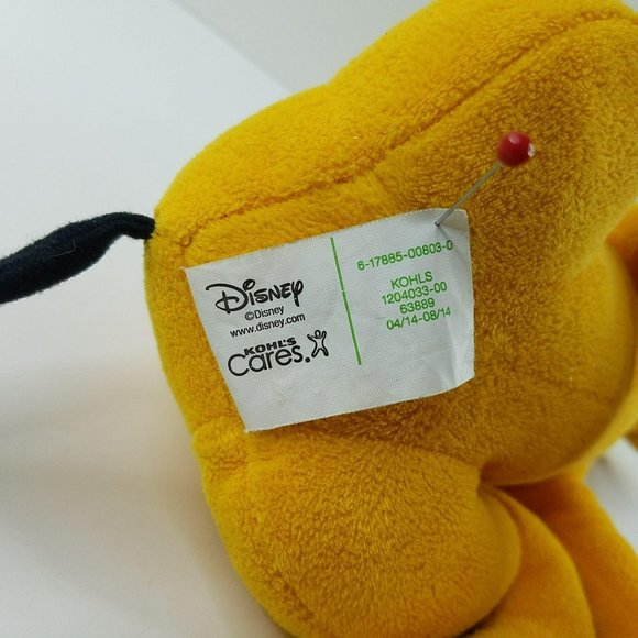 Disney Pluto the Dog Plush 14" Kohl's Cares Stuffed Animal Toy - Picture 7 of 8